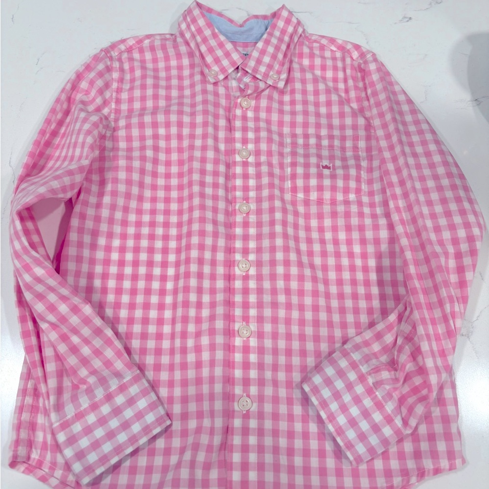 Crown & Ivy Boys woven poplin button down shirt Easter